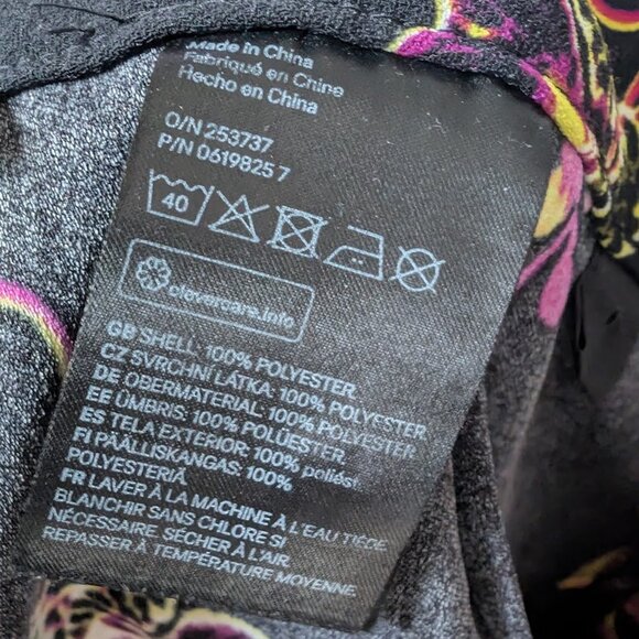 H&M Floral Print High Waist Pants Size 6 Wide Leg Ankle Palazzo Side Zip - Picture 6 of 7